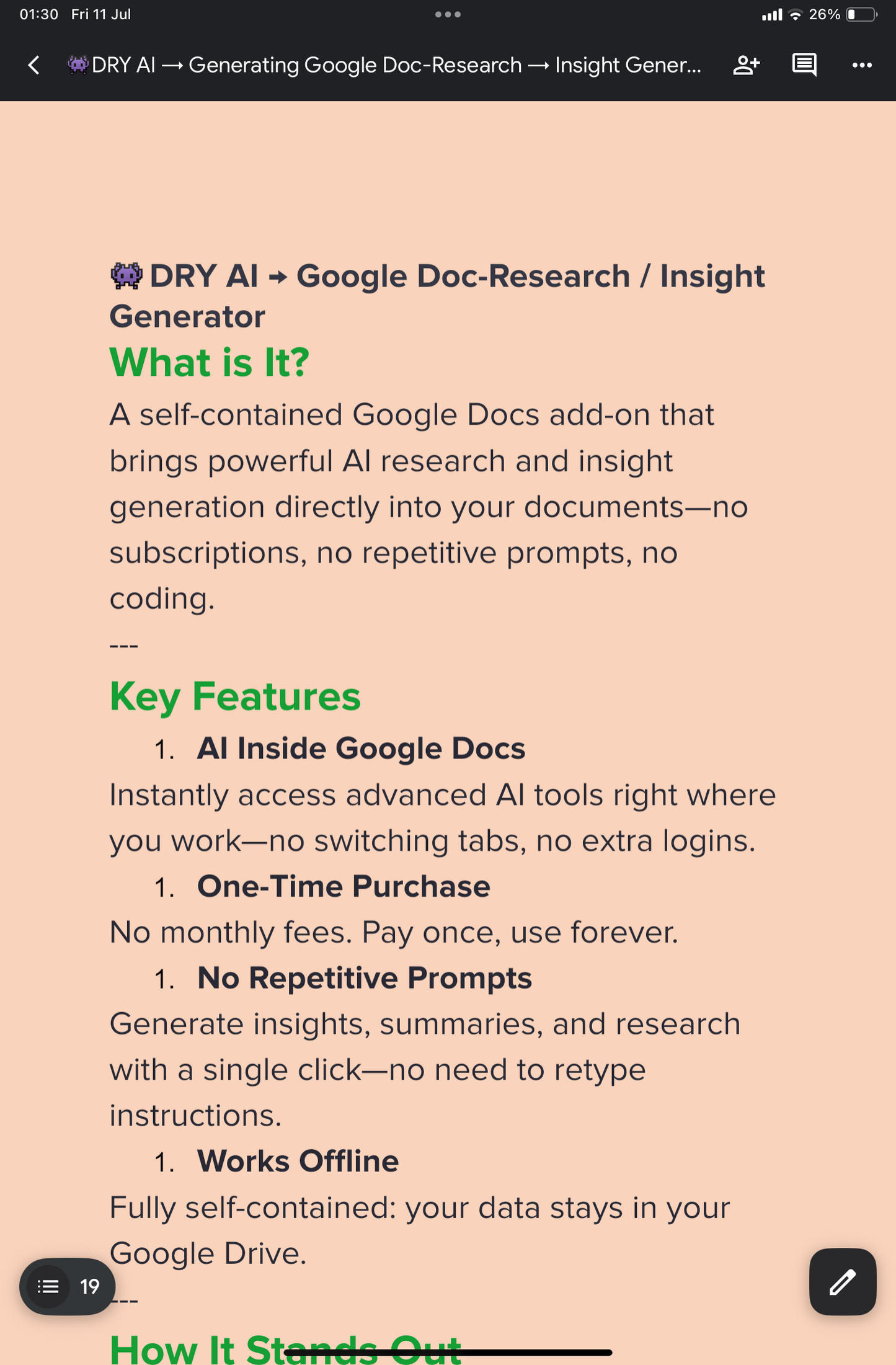 👾 DRY AI → Generador de análisis/investigación de Google Docs