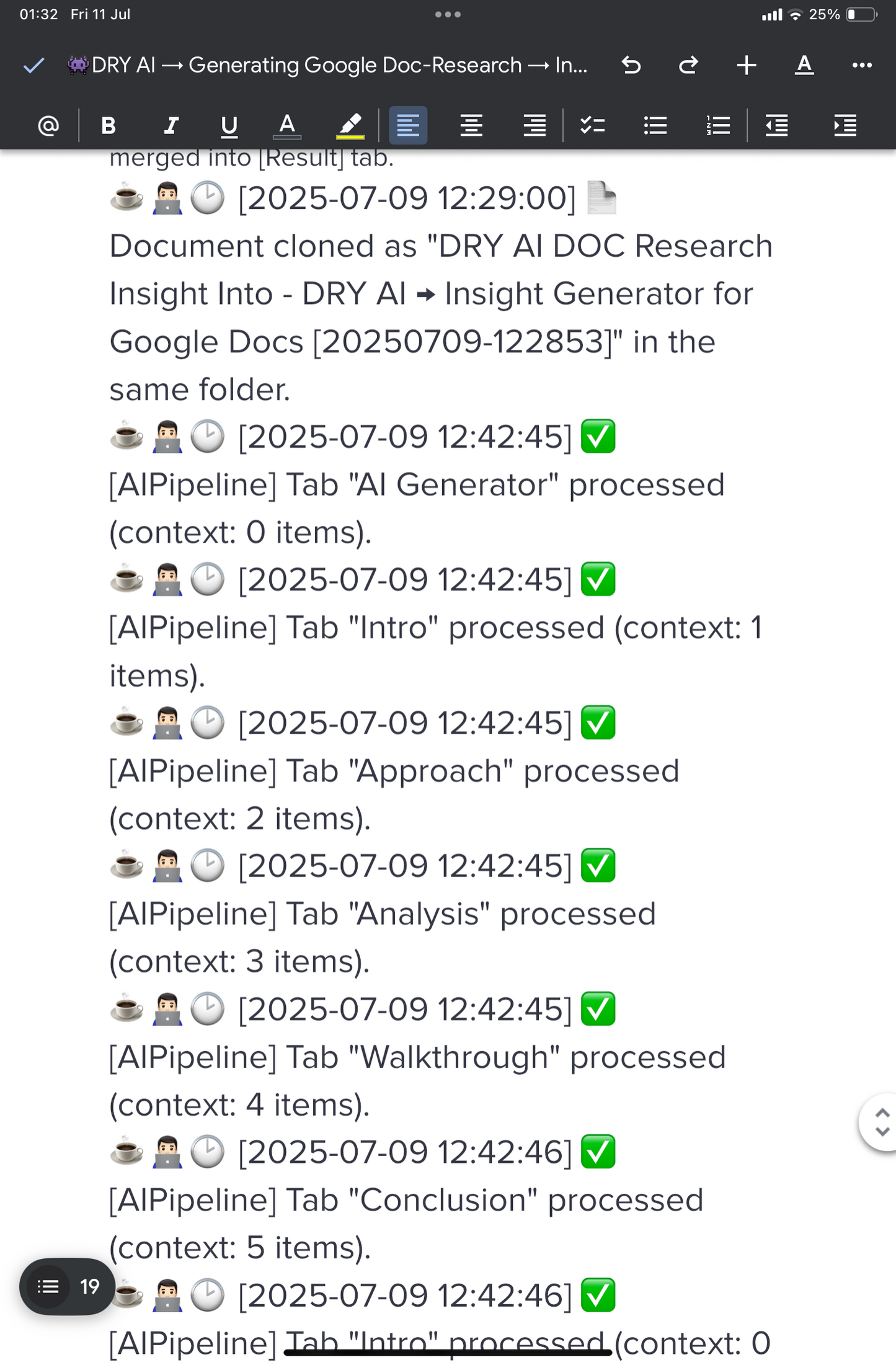 👾 DRY AI → Generador de análisis/investigación de Google Docs
